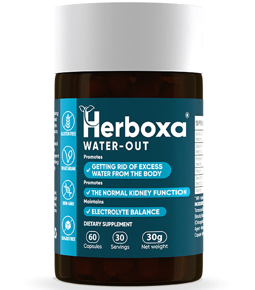Herboxa Water-Out diuretic blend 60 capsules with dandelion and cranberry