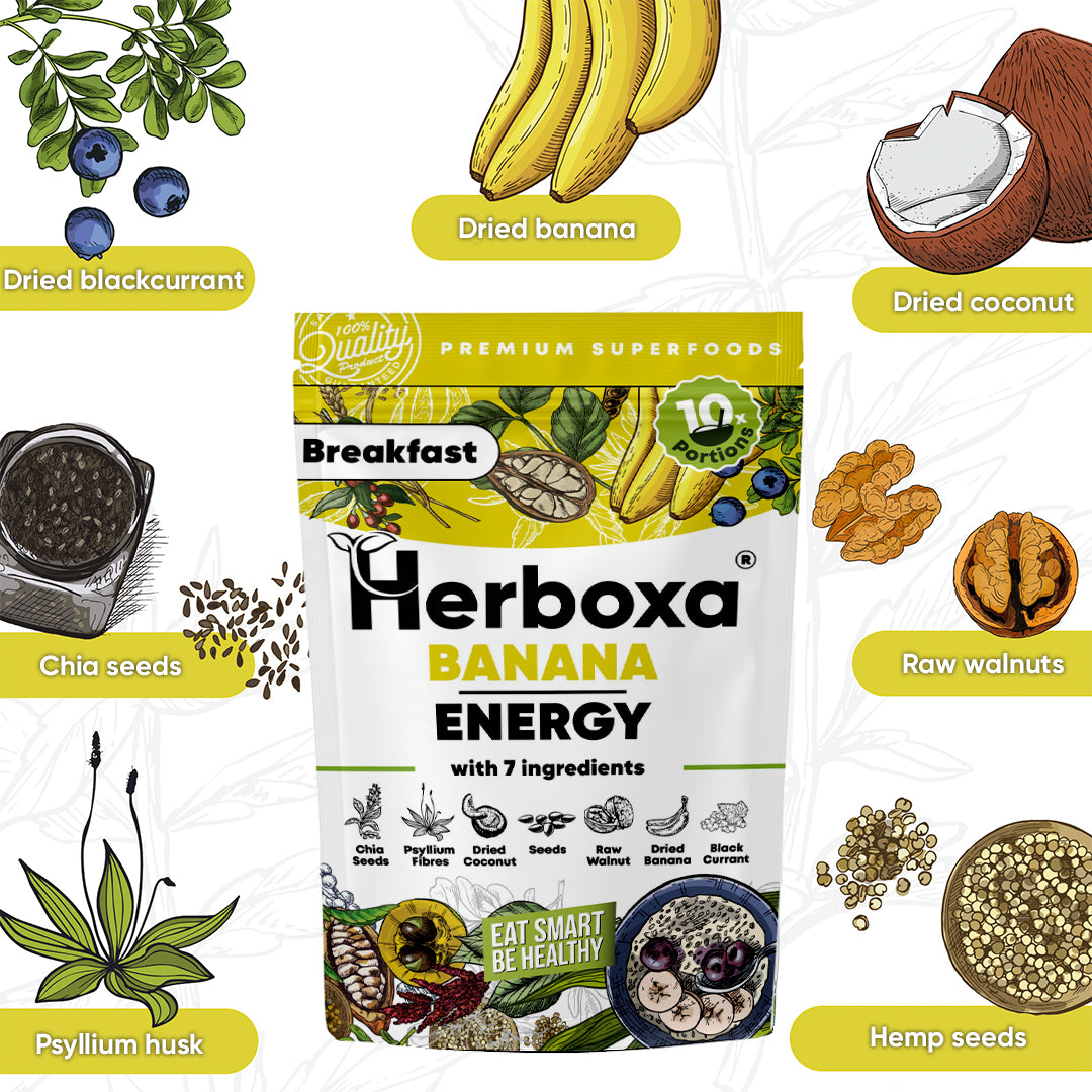 Banana Energy - Un desayuno saludable y rápido rico en fibra