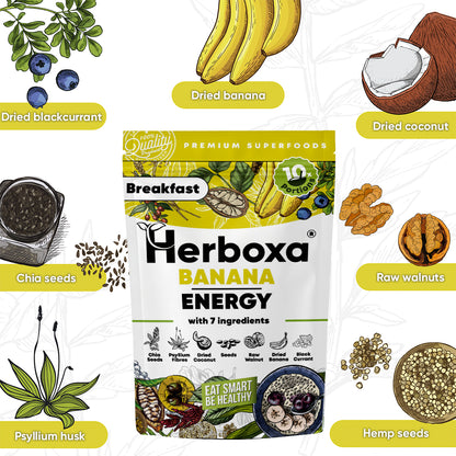 Banana Energy - Un desayuno saludable y rápido rico en fibra