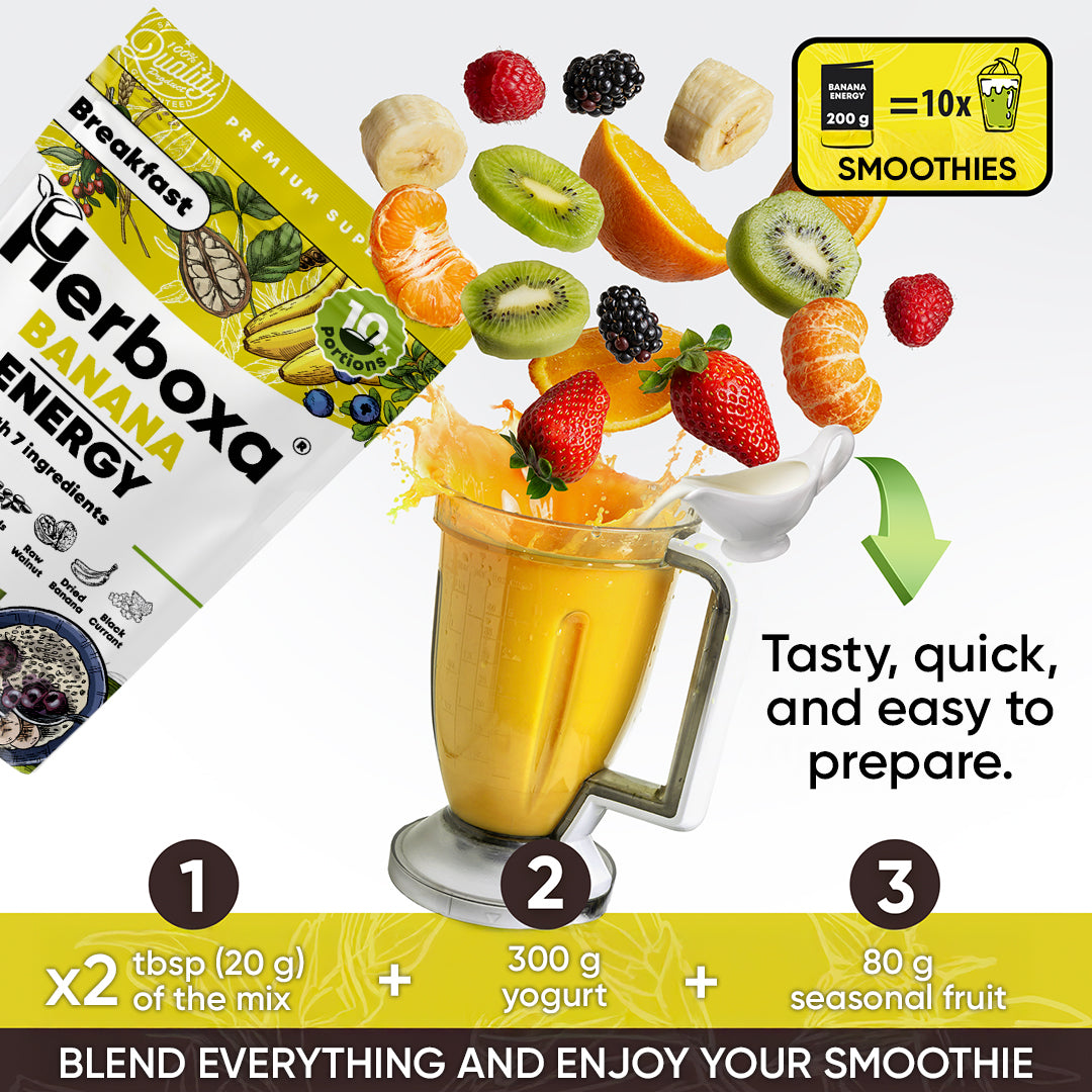 Banana Energy - Un desayuno saludable y rápido rico en fibra
