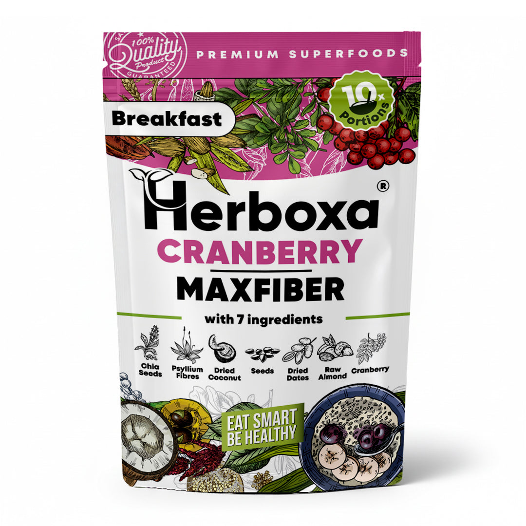 Cranberry Maxfiber - Un desayuno saludable y rápido rico en fibra