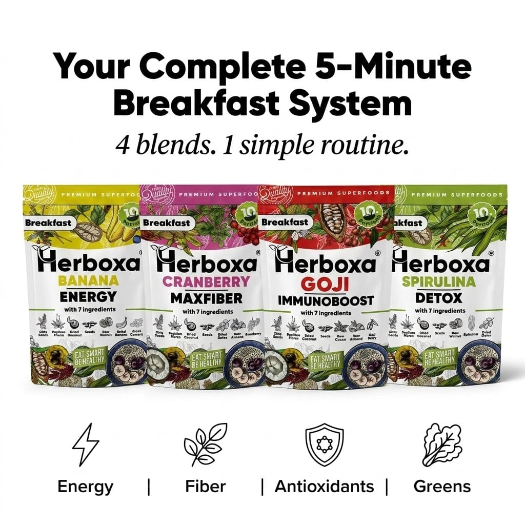 Herboxa® Superfoods Bundle Mix - 4 productos - El desayuno saludable completo para más de 1 mes