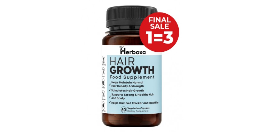 Herboxa® Hair Growth | con Vitamina A, C, D3, Zinc, Hierro y Biotina